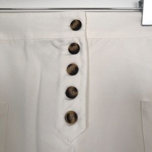 White Cotton Short Skirt